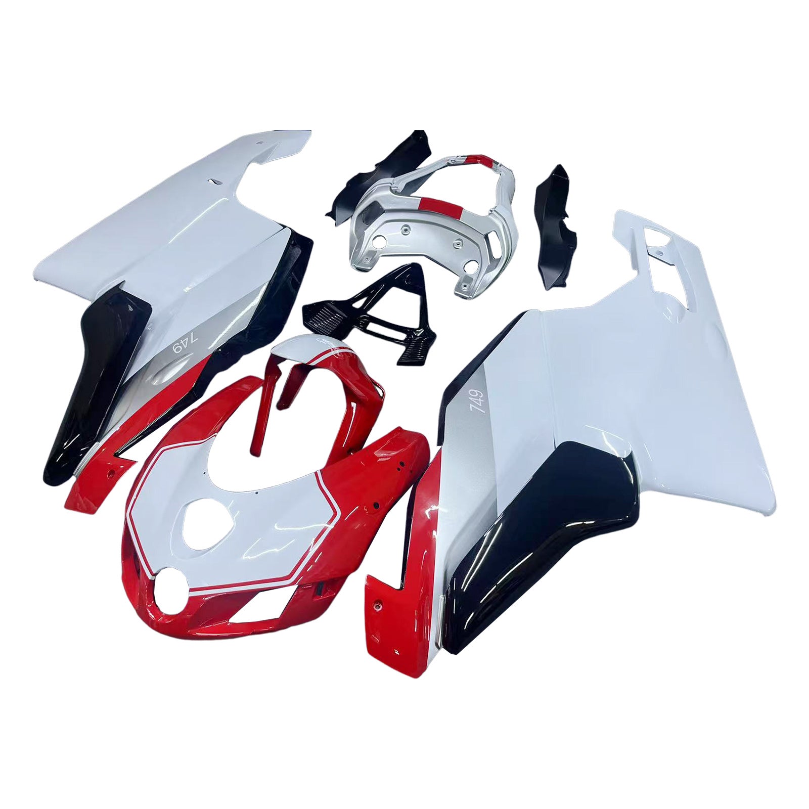 Amotopart 2005-2006 Ducati 999/749 Red White Black Fairing Kit