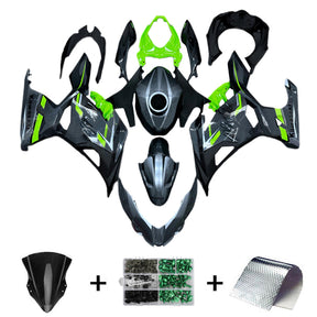 Amotopart 2018-2024 Kawasaki EX400 Ninja400 Black&Green Fairing Kit