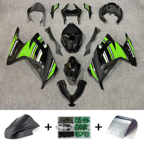 Amotopart 2013-2024 Kawasaki EX300/Ninja300 Black&Green Style3 Fairing Kit