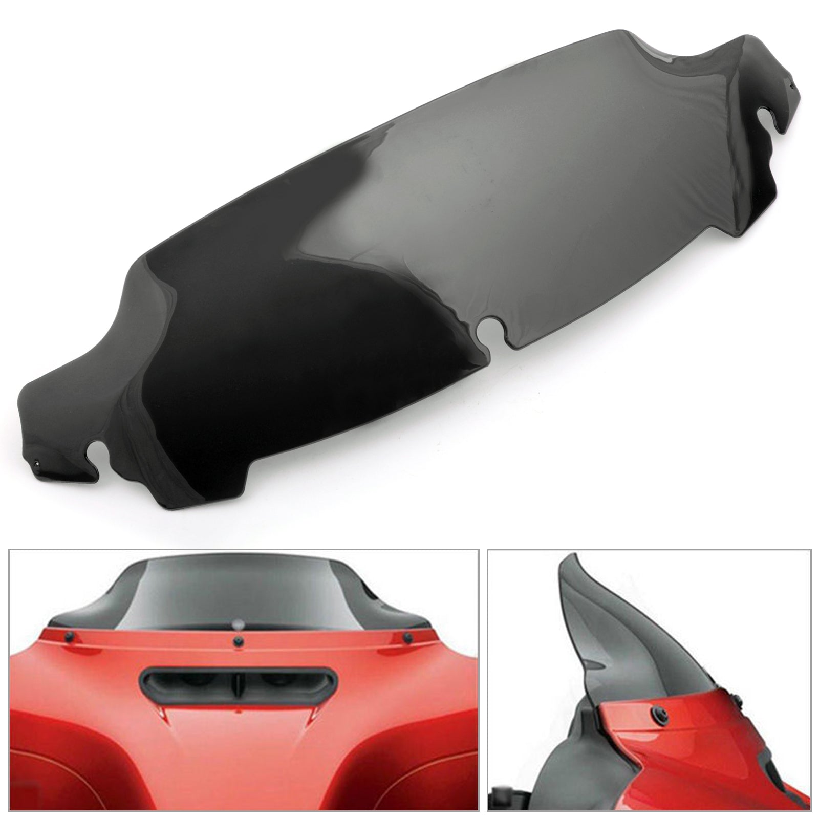 5" 14-18 Harley Touring Electra Street Glide BLK Wave Windshield Windscreen