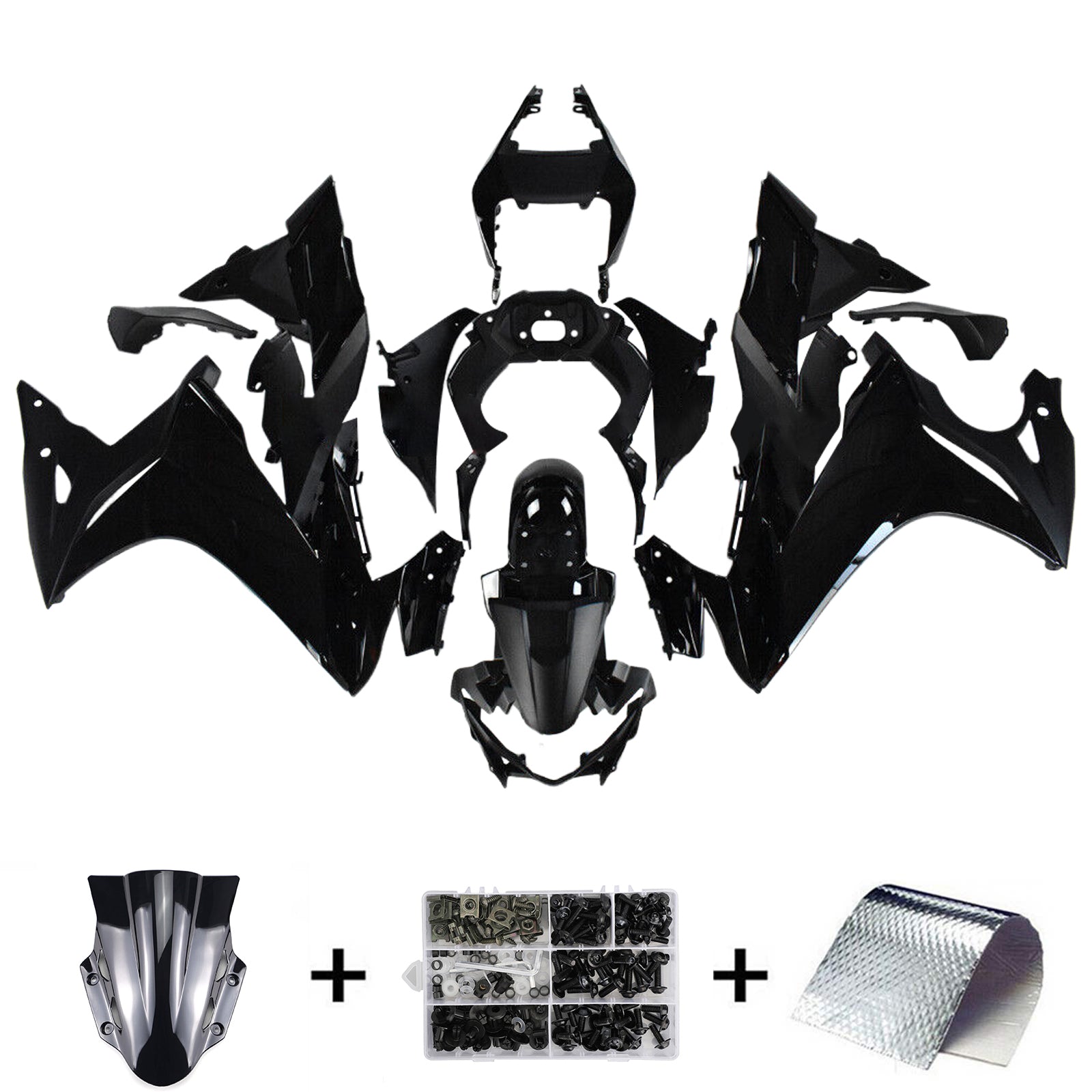 Amotopart 2017-2020 GSX250R Suzuki Black Fairing Kit