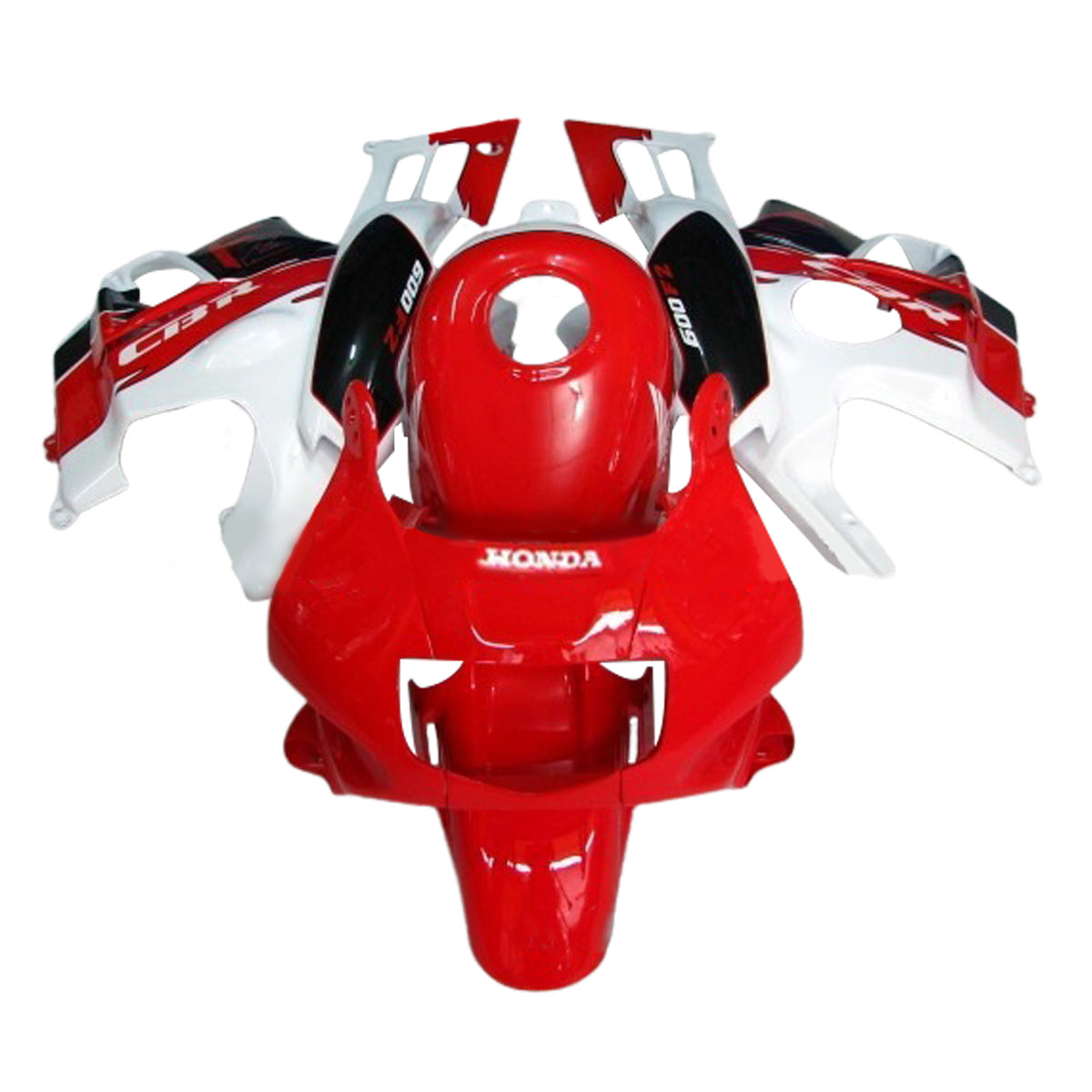 Amotopart 1991-1994 Honda CBR600 F2 Kit de carenado rojo blanco negro