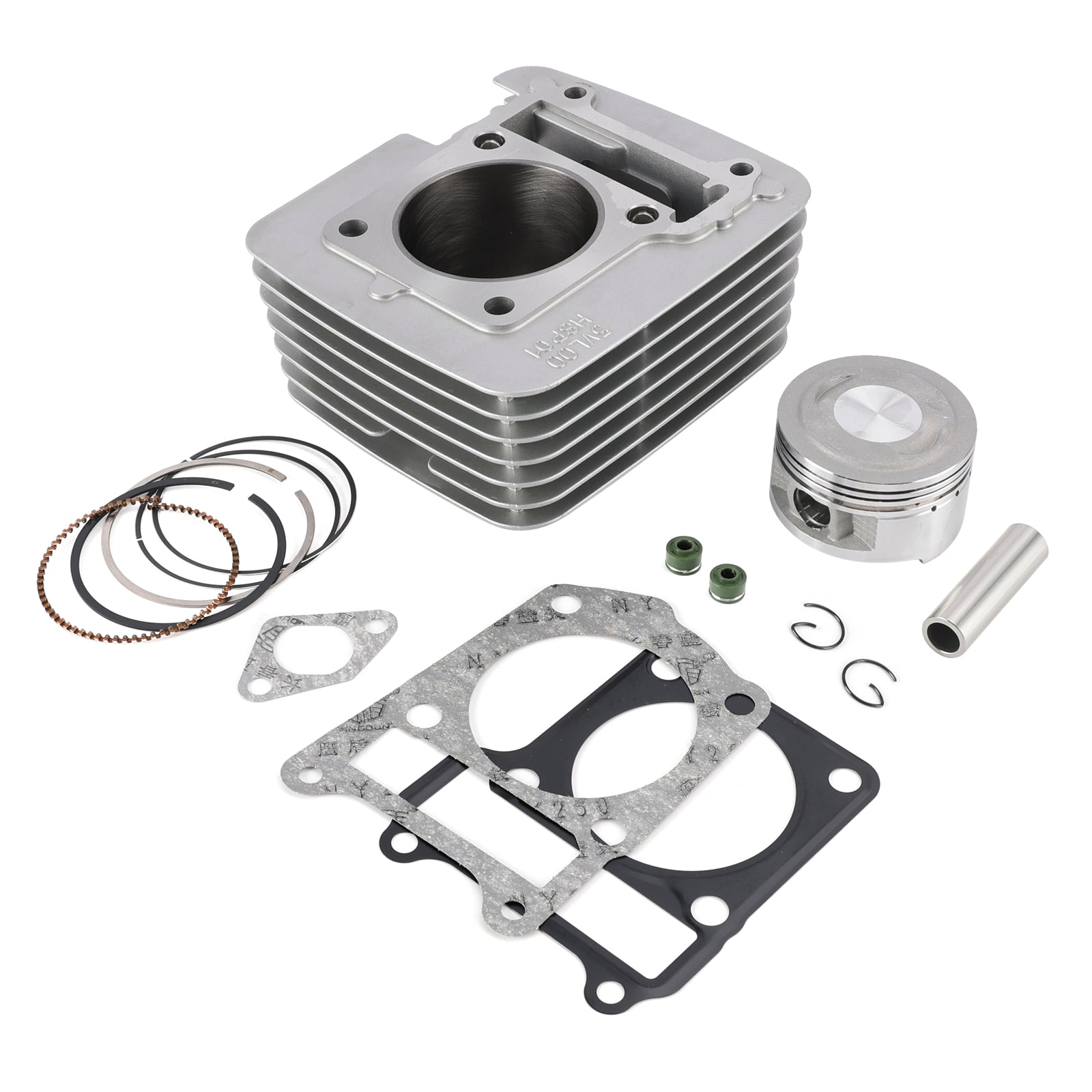 62mm Cylinder Piston Gasket Top End Rebuild Kit 185cc Yamaha YBR 125 X