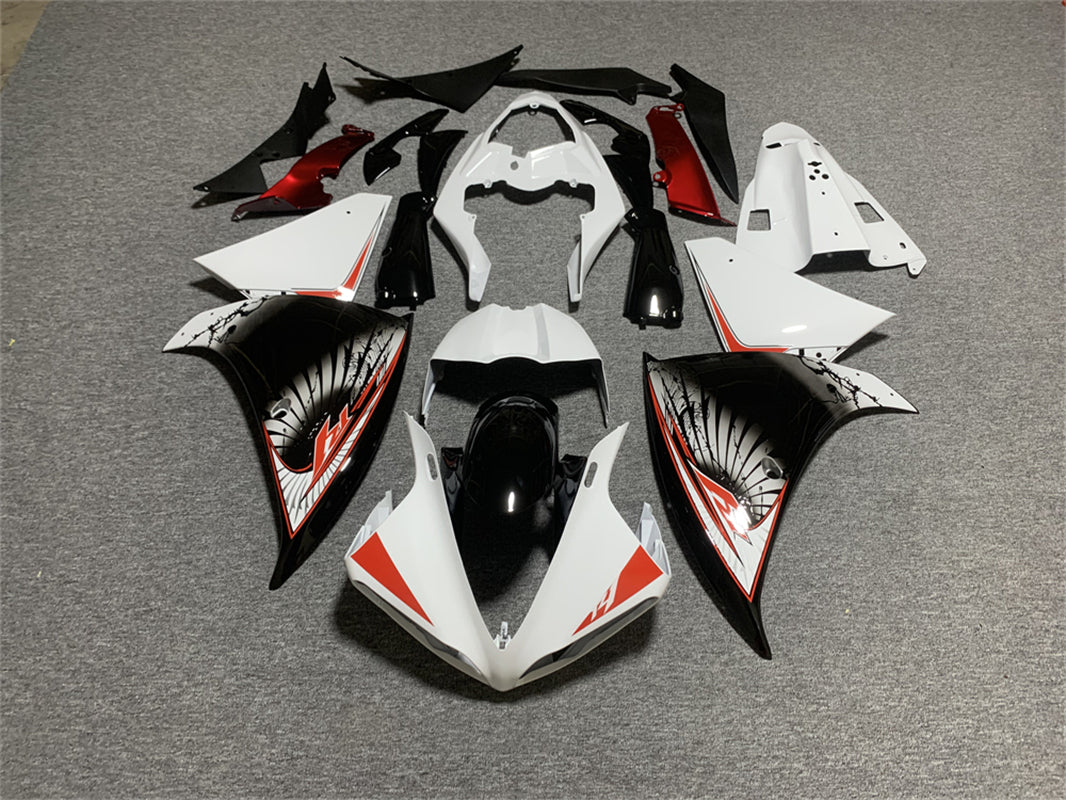 Amotopart Yamaha YZF 1000 R1 2012-2014 Kit de carénage blanc et noir