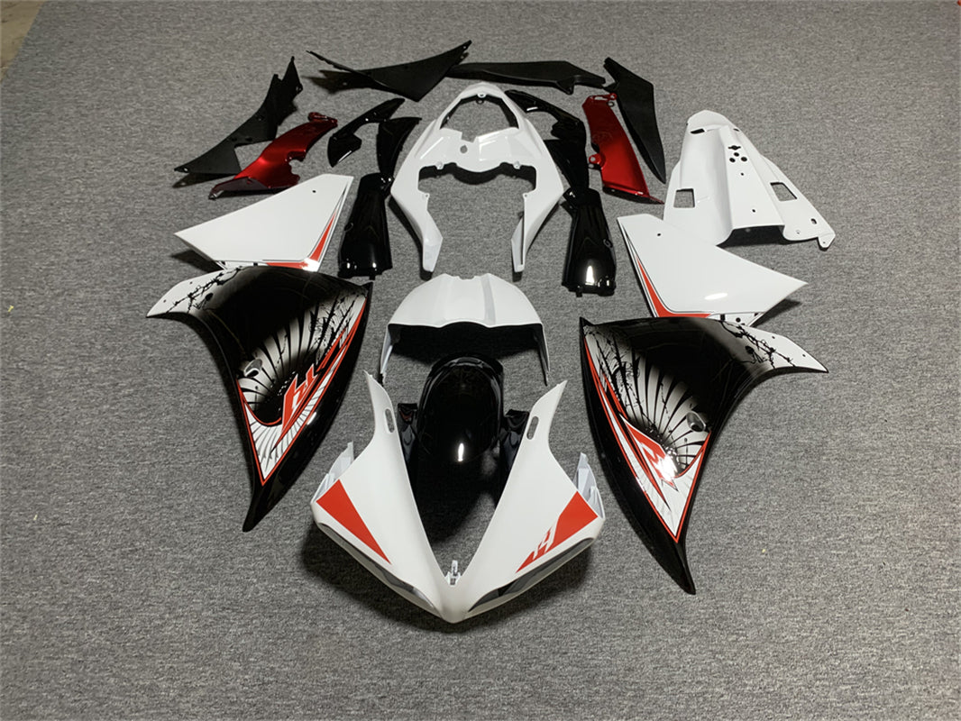 Amotopart Yamaha YZF 1000 R1 2012–2014 Verkleidungsset in Weiß und Schwarz