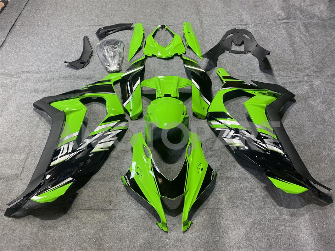 Amotopart Kawasaki ZX10R 2016-2020 Black&Green Style2 Fairing Kit
