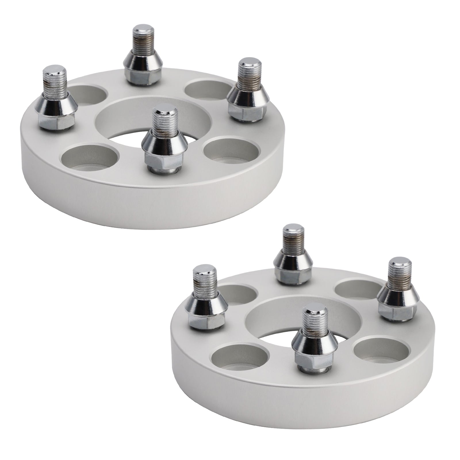 Yamaha Club Car Ezgo 1" Wheel Spacers Kit Cable Golf Carts Lug Nuts Silver