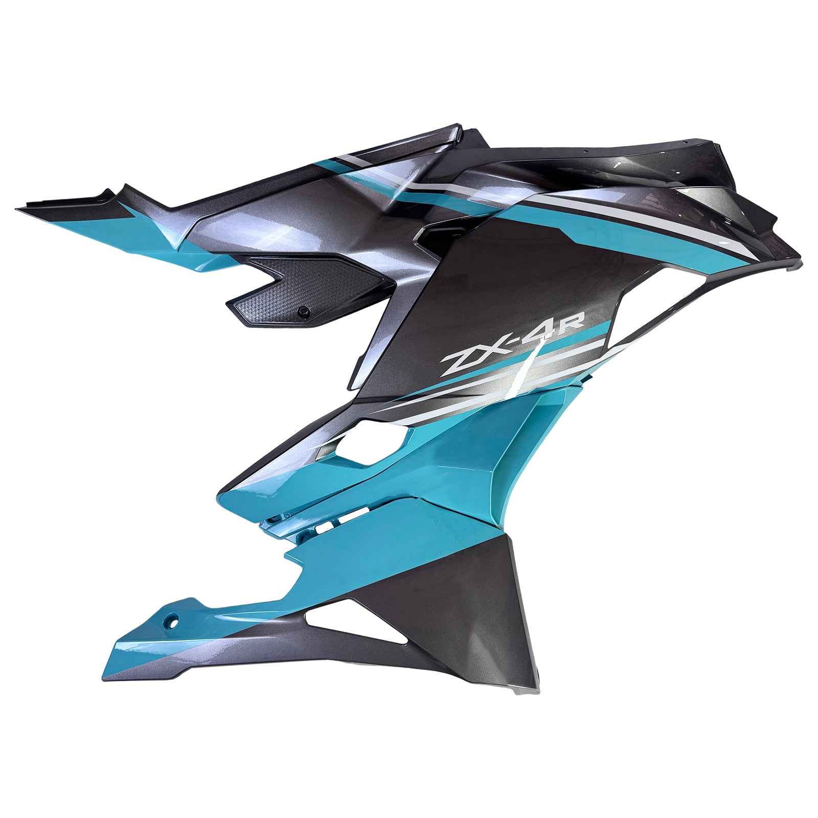 Amotopart 2019-2026 Kawasaki ZX-4R ZX-4RR ZX-25R Silver Blue Fairing Kit