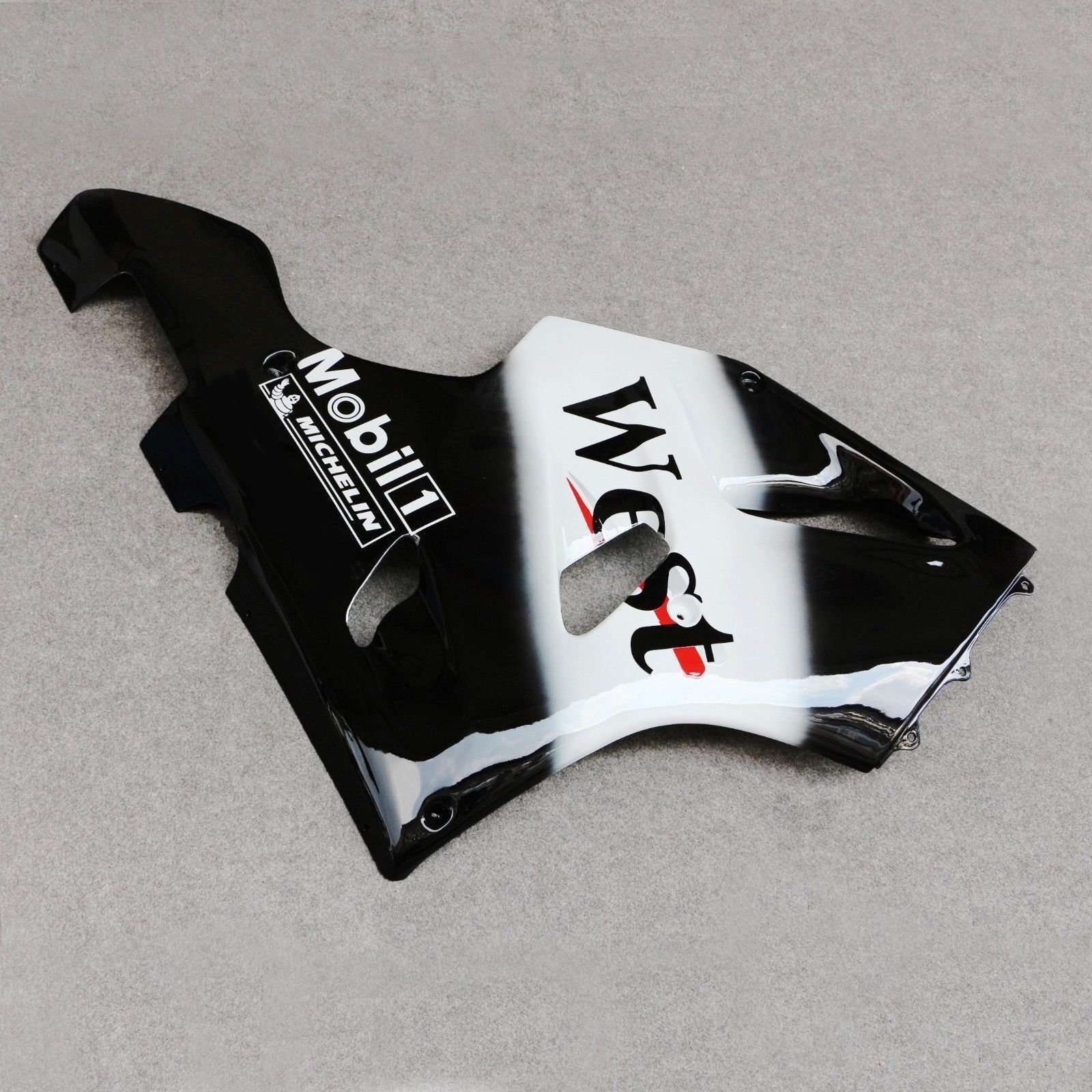 Amotopart 1994-1997 Kawasaki ZX-6R White&Black Fairing Kit