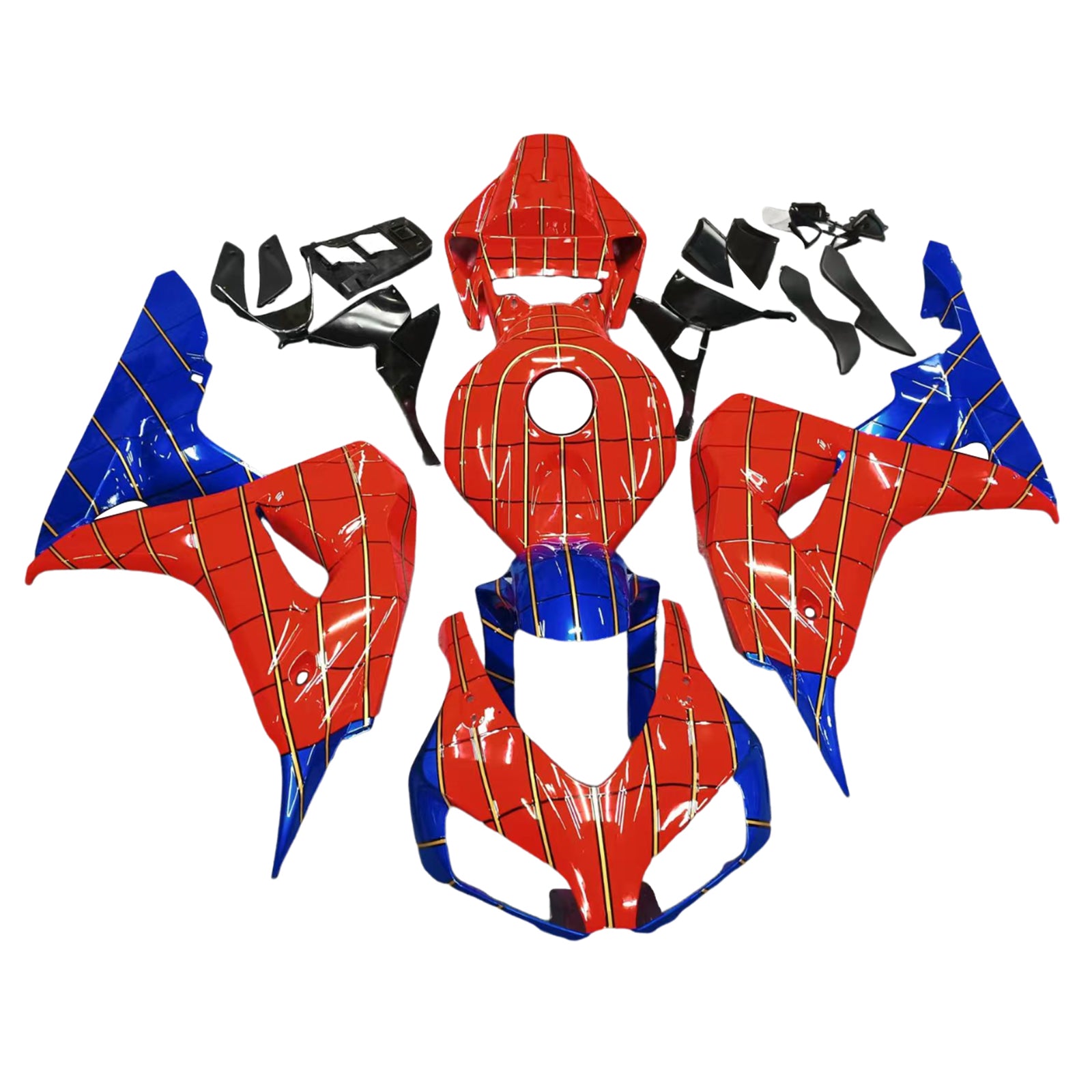 Amotopart 2006-2007 Honda CBR1000RR Red Blue Spiderman Fairing Kit