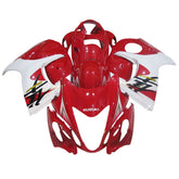 Amotopart 2008-2020 GSX1300R Hayabusa Suzuki Red&White Fairing Kit