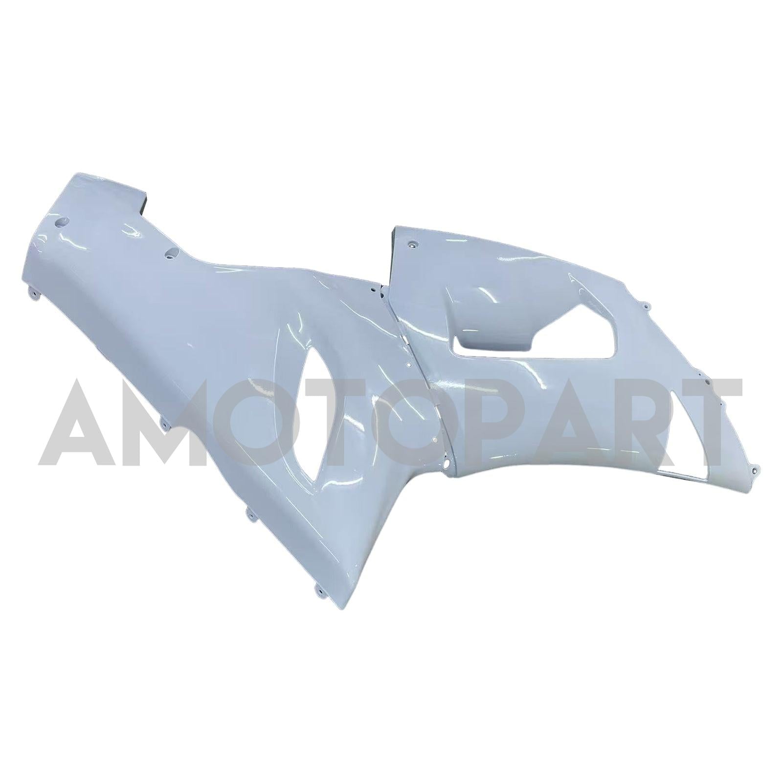 Amotopart 2005-2006 Kawasaki ZX6R 636 White Fairing Kit