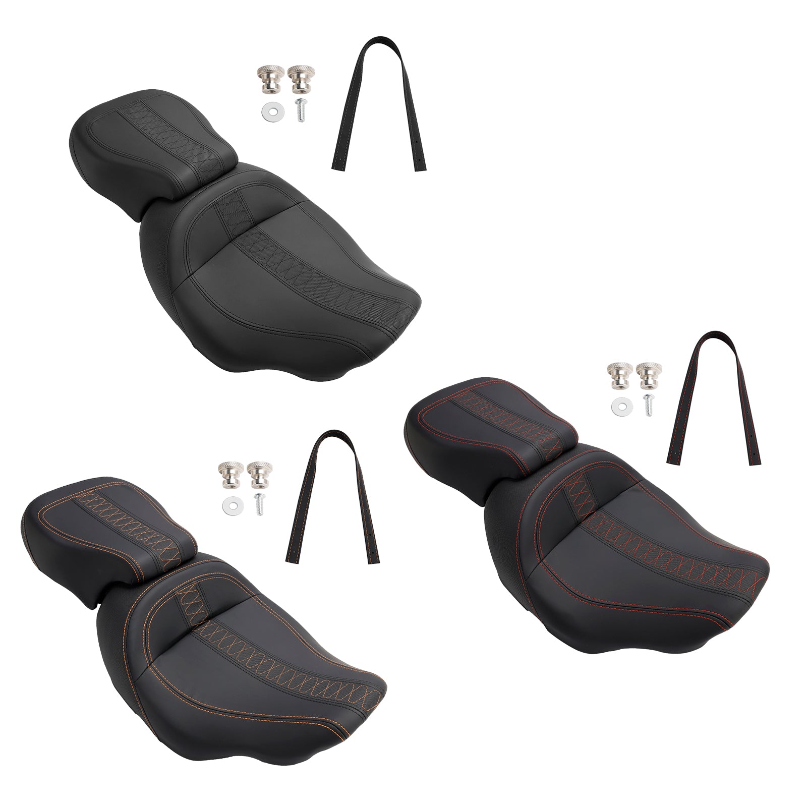 23-24 Touring CVO Glide Complete Cushion Rider Passenger Orange