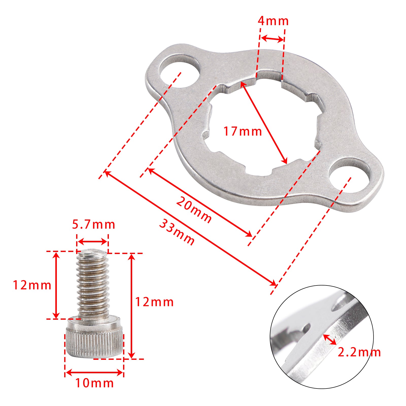 85-88 Yamaha BW200 Big Wheel Front Sprocket Holder Retainer w/ Hardware Kit