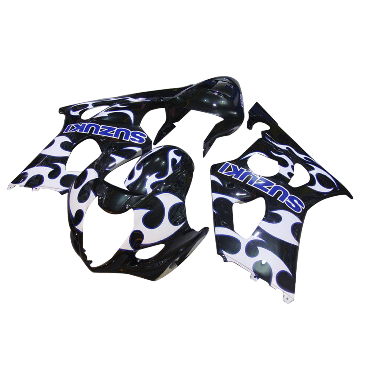 Amotopart 2003-2004 K3 GSXR1000 Suzuki Black&White Fairing Kit