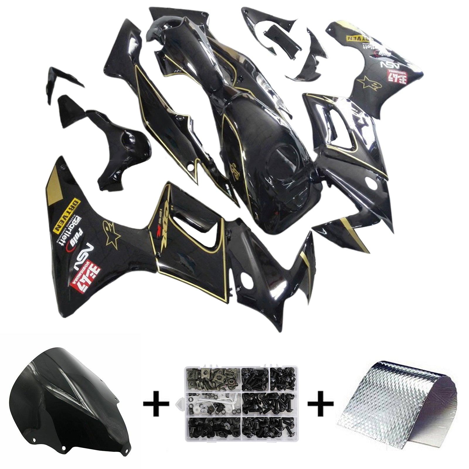 Kit carena nera Amotopart 2002-2006 Honda CBR125R