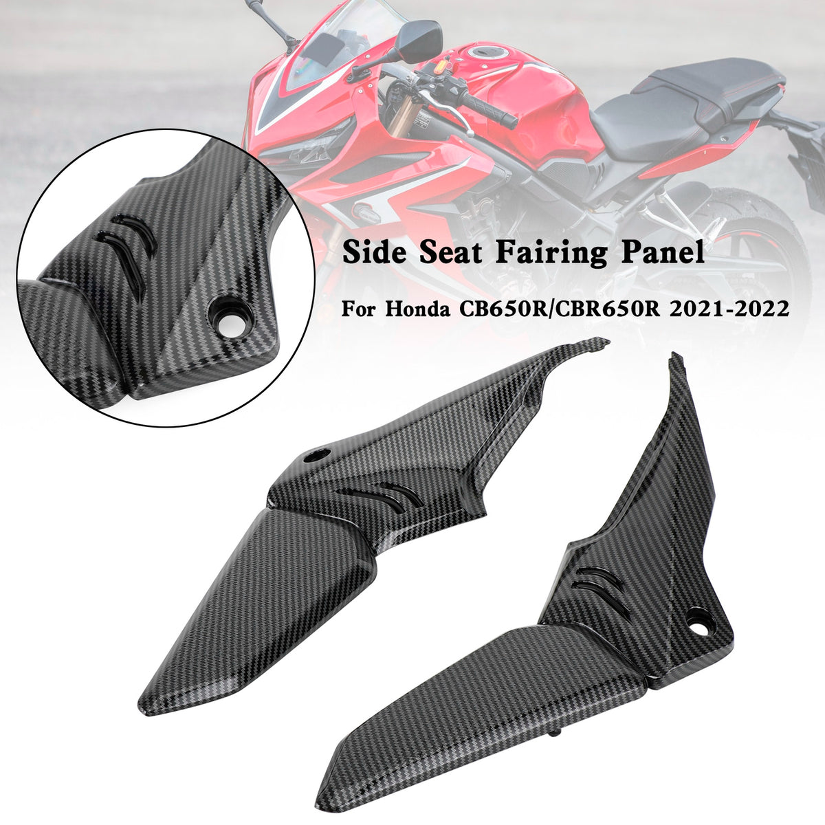 Front Side Seat Fairing Gas Tank Panel For Honda CB650R CBR650R 2021-2022