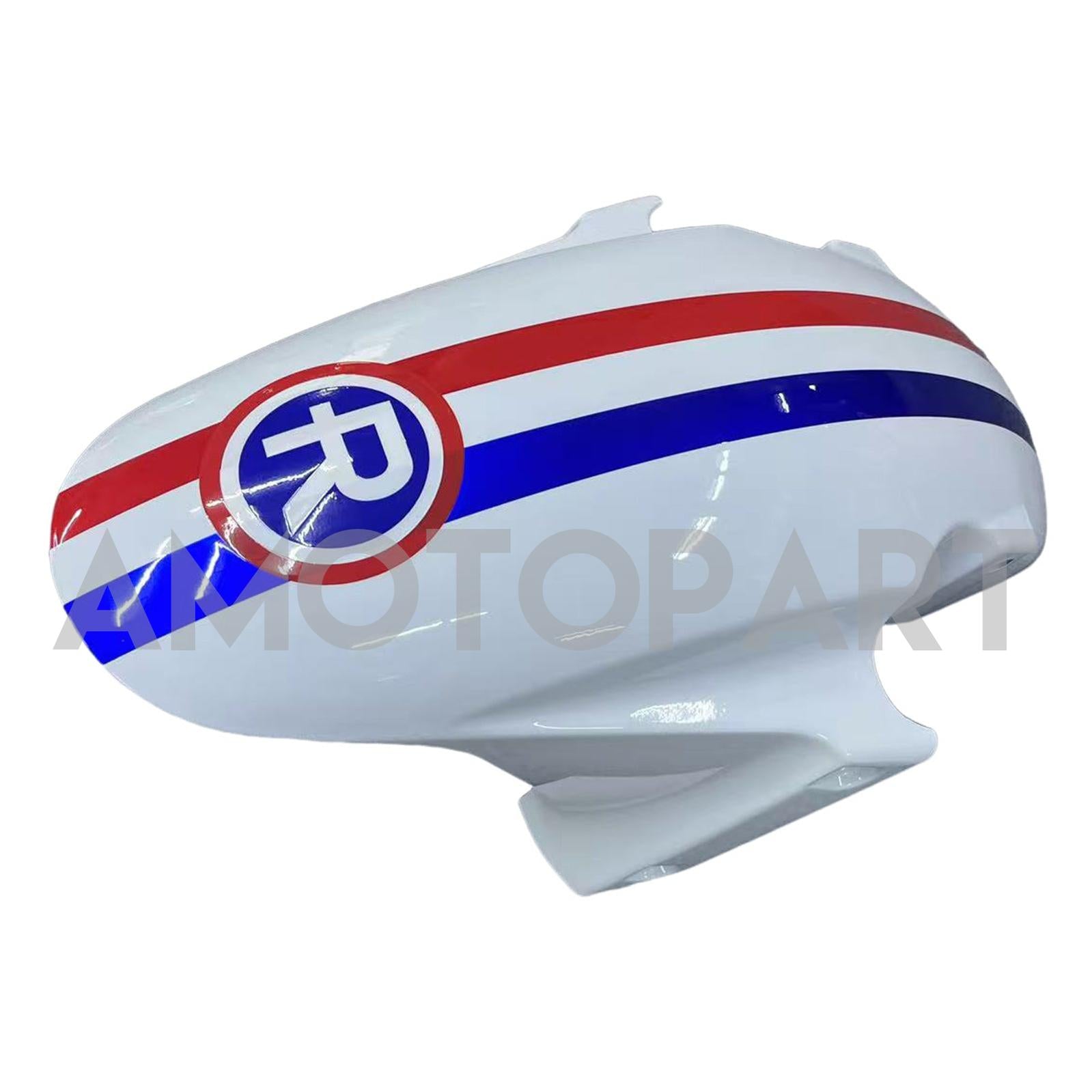Amotopart 2003-2004 Honda CBR600RR Blanc Rouge & Kit de carénage Blue Line
