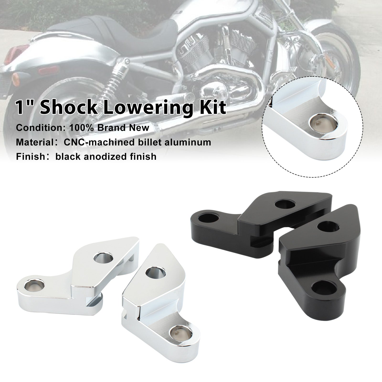 2007-2017 V-Rod VRSC 02-17 Night Rod Special 1" Shock Lowering Kit Fit