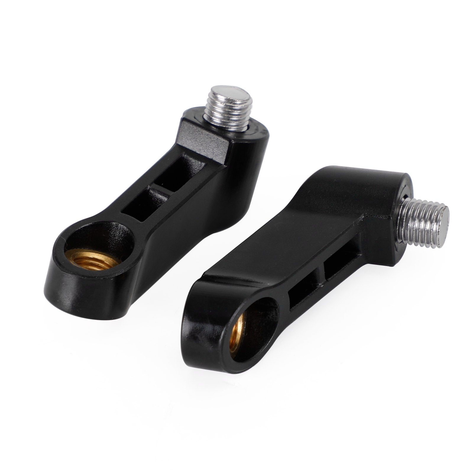 Pair M10 Plastic Mirror Riser/Extender Adapter Mounts Right & Left Hand Thread