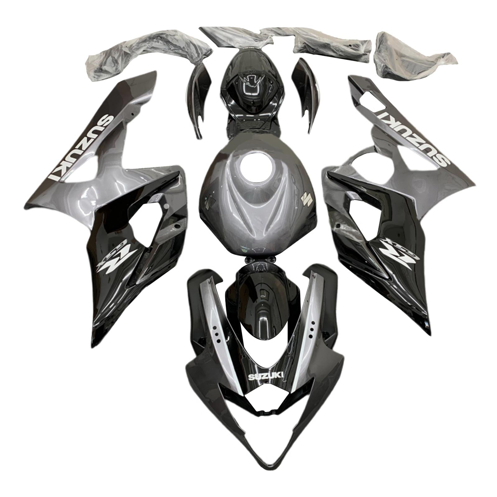 Amotopart 2005-2006 Suzuki GSXR1000 K5 Black&Grey Style2 Fairing Kit