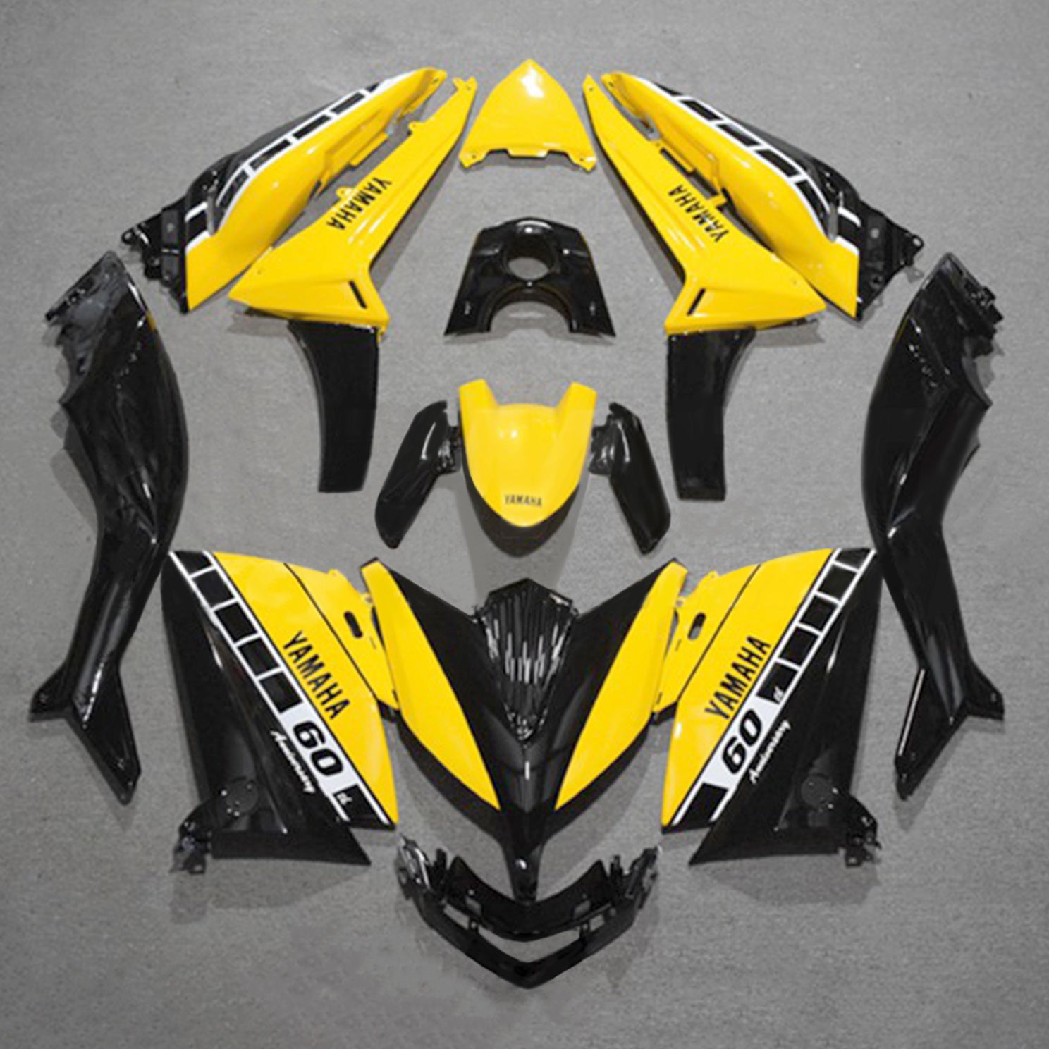 Amotopart 2015-2016 Yamaha T-Max TMAX530 Kit carena giallo e nero