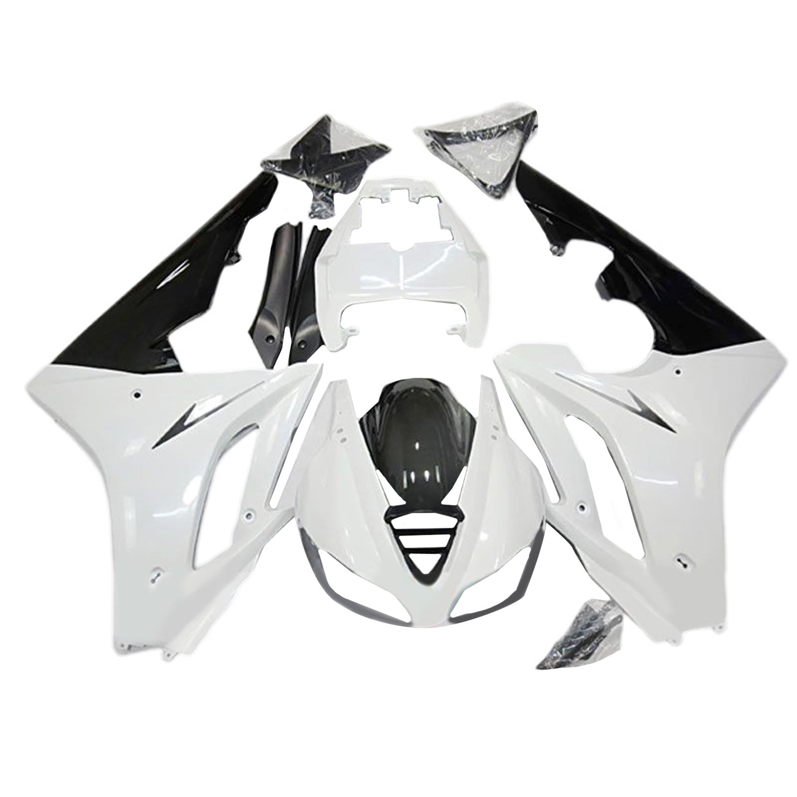 Amotopart 2009-2012 Kit carena Triumph Daytona 675 White&amp;Black Style3