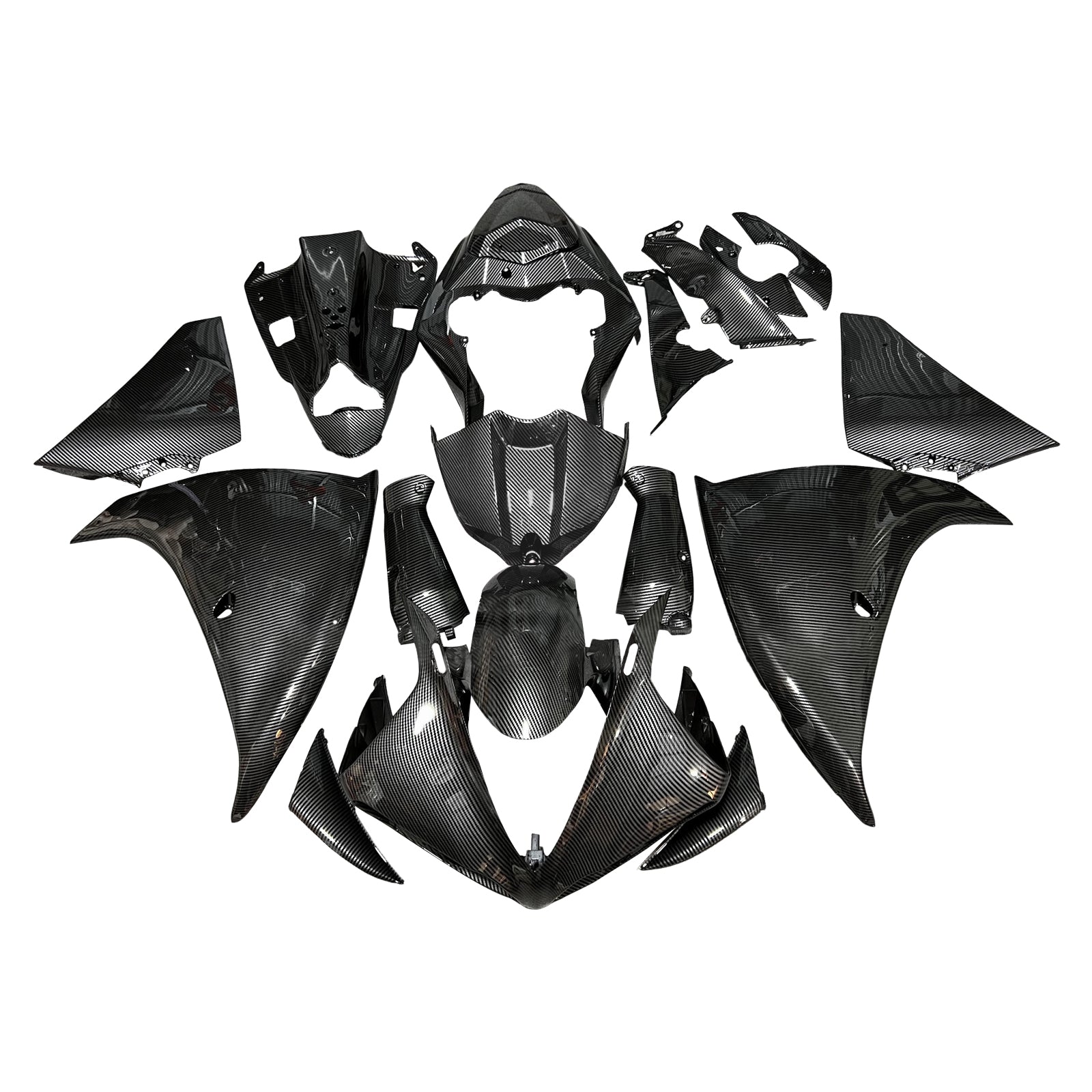 Amotopart 2009-2011 Yamaha YZF-R1 Carbon Fiber Pattern Fairing Kit