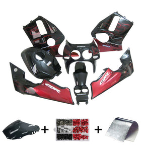 Amotopart 1988-1989 CBR250RR MC19 Honda Kit carena rosso e nero