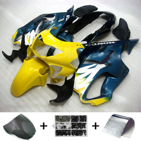 Amotopart 1999-2000 CBR600 F4 Honda Yellow&Blue Gradient Fairing Kit