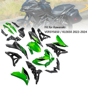 Amotopart 2022-2024 Kawasaki VERSYS 650 KLE ABS Kit carenatura verde