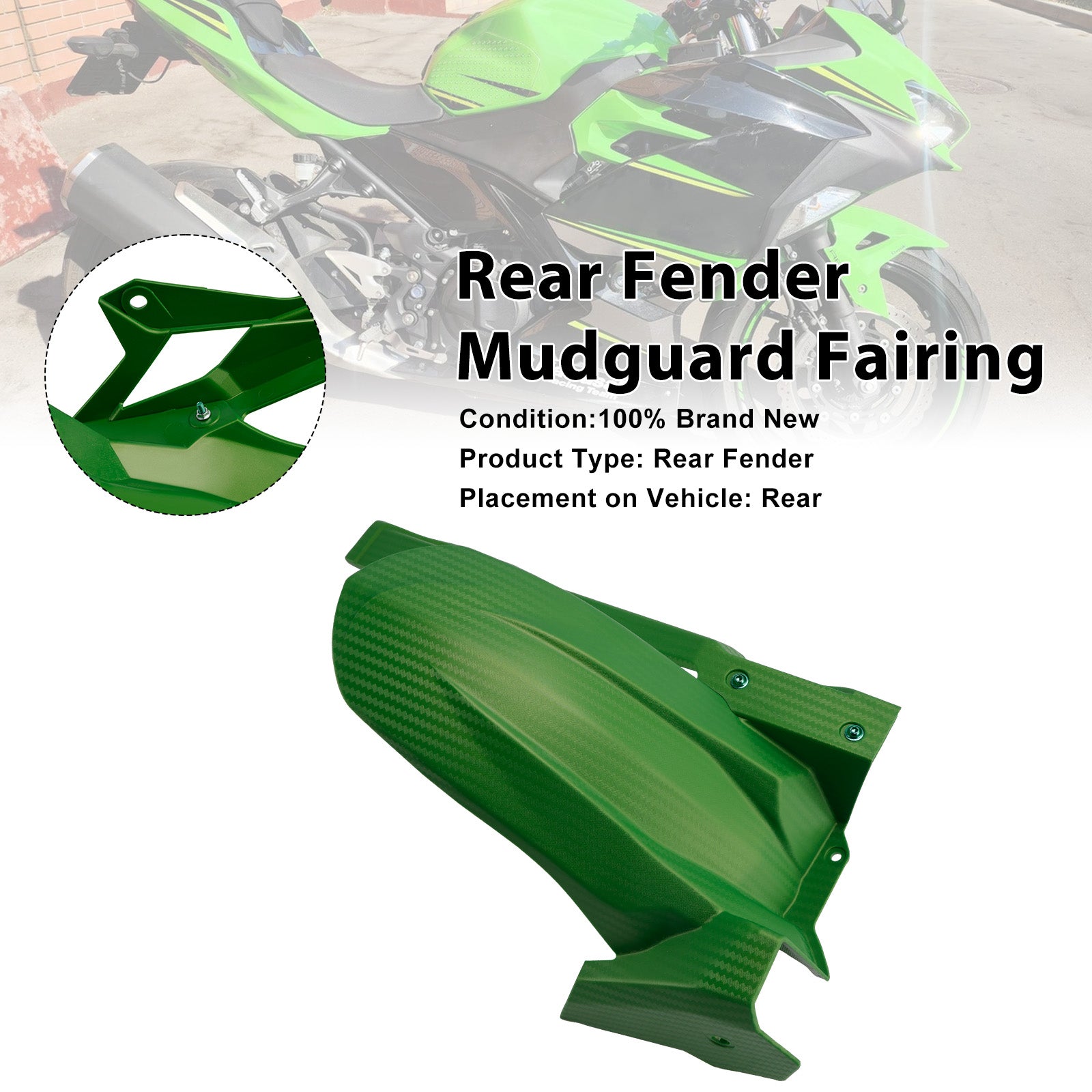 2018+ Kawasaki Ninja 400 Z400 Ninja 500 Z500 Heckfenderverkleidung