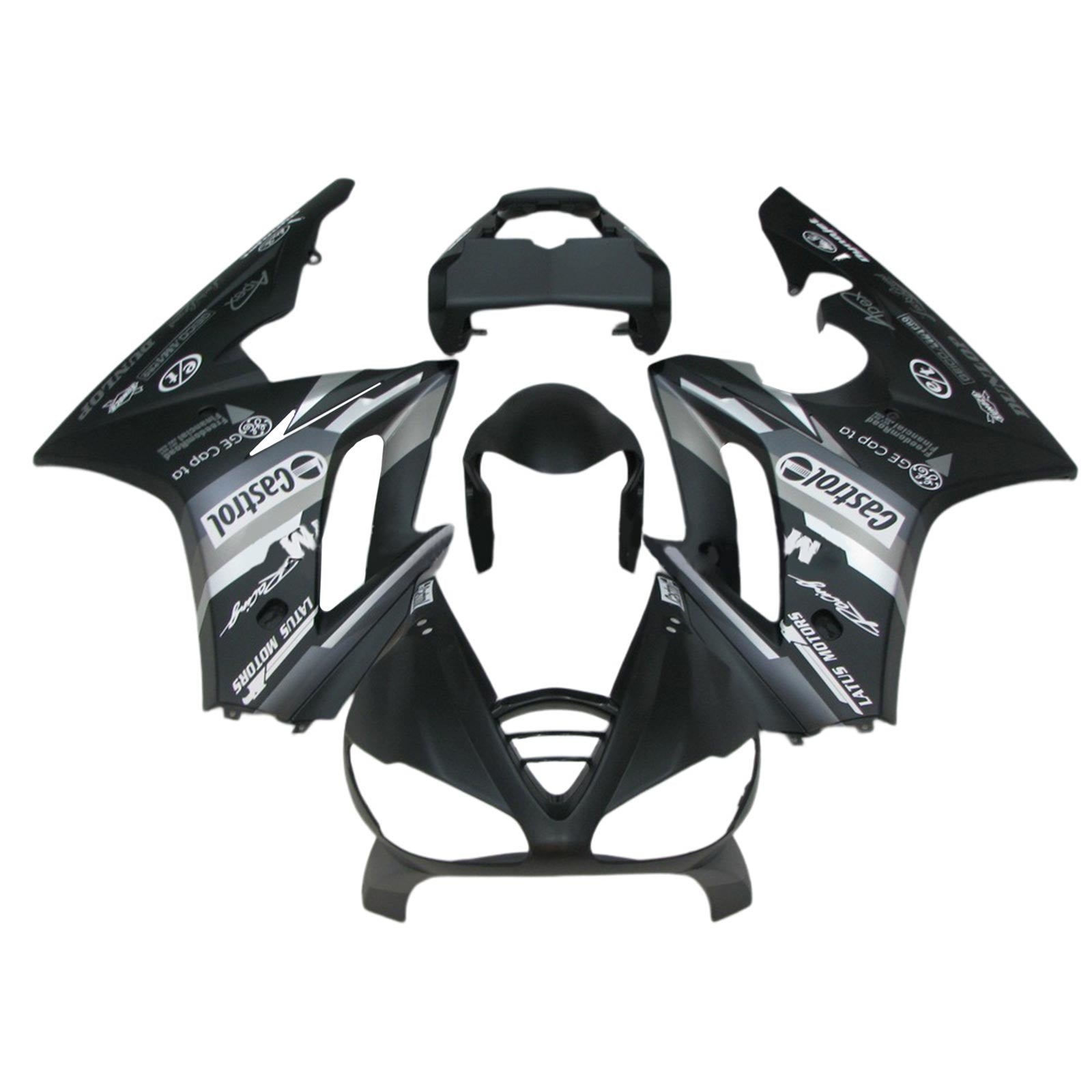 Amotopart 2009-2012 Triumph Daytona 675 Grey&Black Fairing Kit