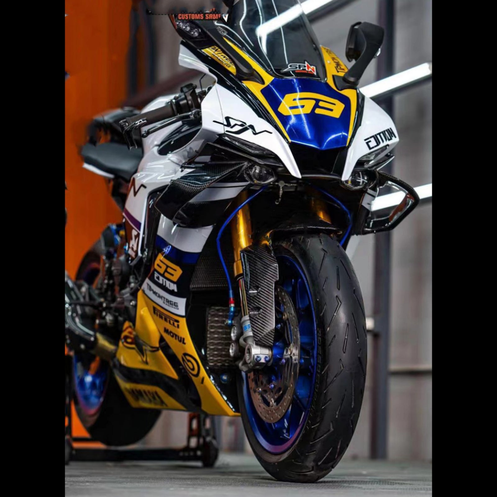 Amotopart Yamaha YZF-R6 2017-2023 Black&Yellow Fairing Kit