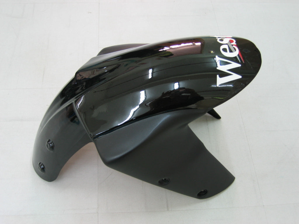 Amotopart 2004–2005 Kawasaki ZX10R Weiß und Schwarz mit Logo-Verkleidungsset