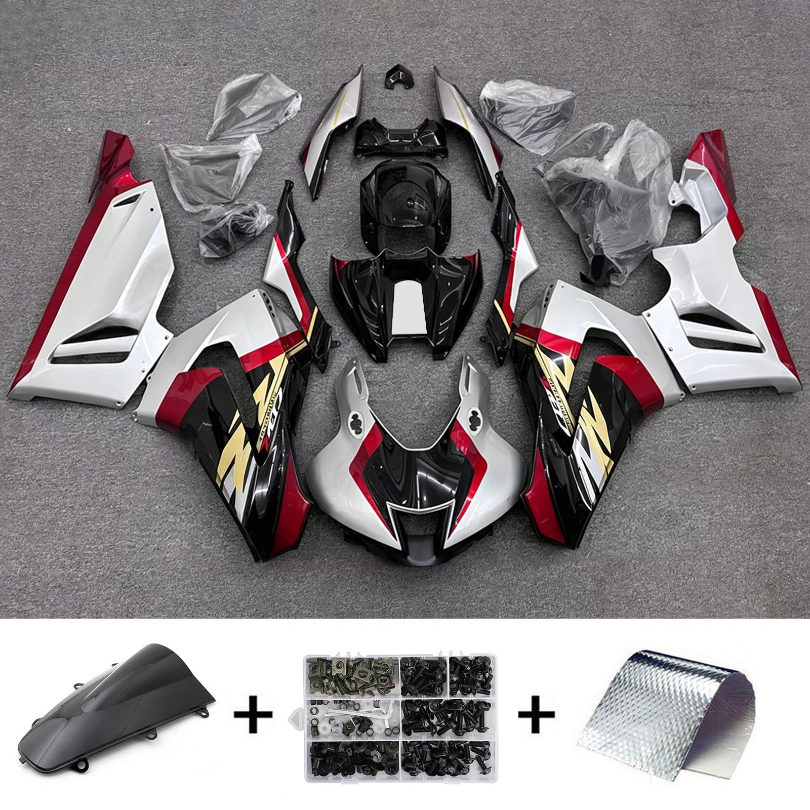 Amotopart 2020-2023 Honda CBR1000RR-R White/Black/Red Fairing Kit