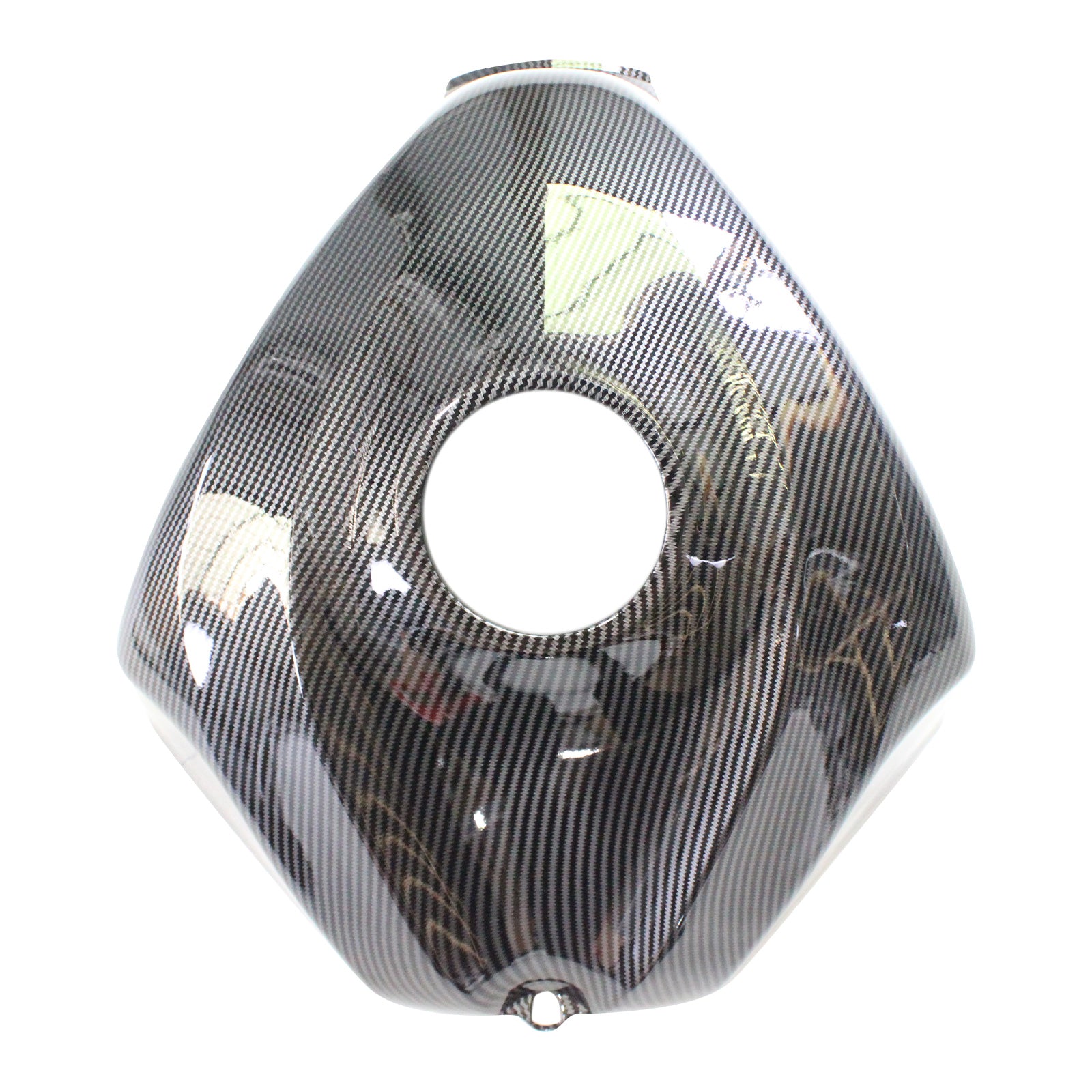 Amotopart 2006–2007 Suzuki GSXR 600/750 K6 Verkleidungsset aus Kohlefaser in Schwarz und Weiß