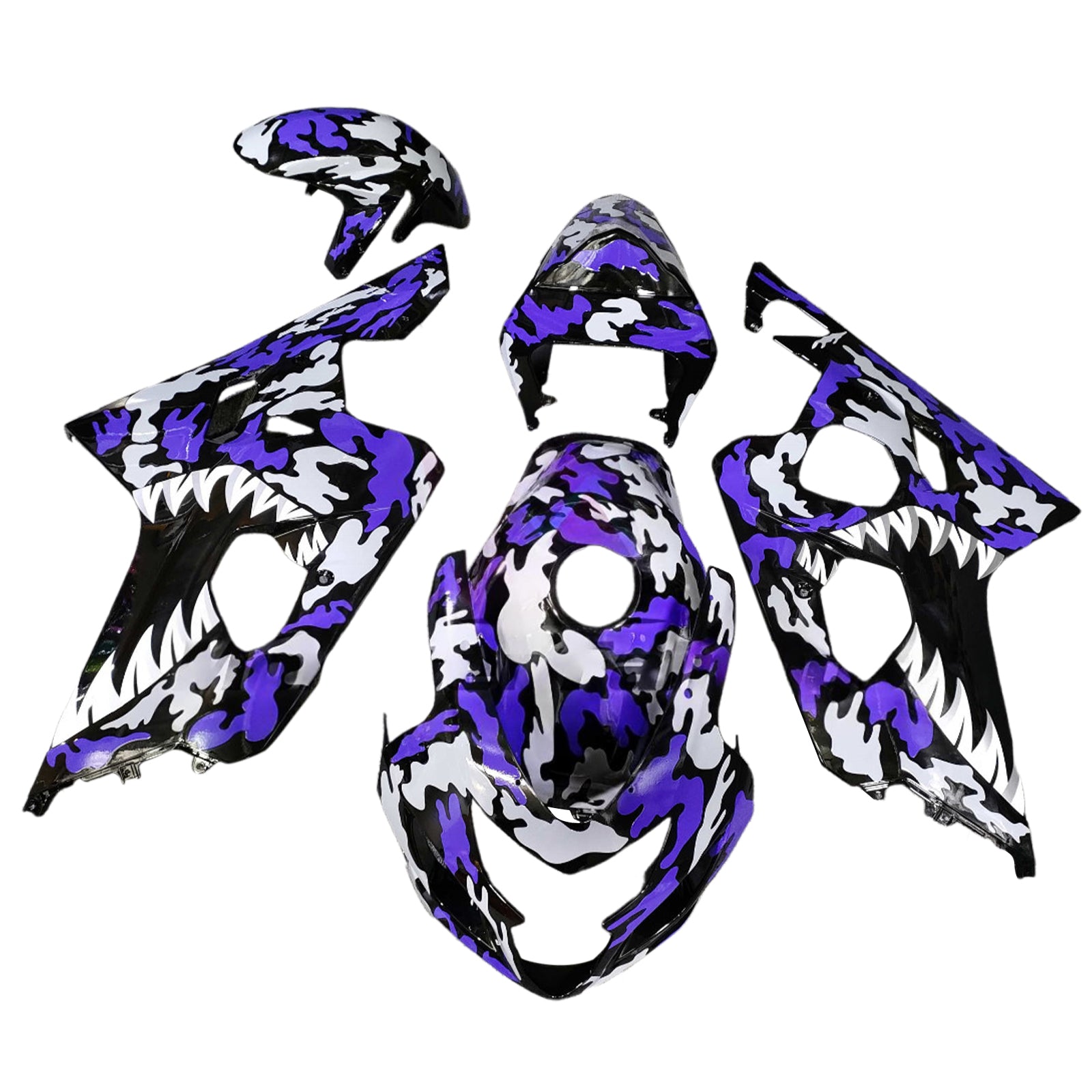 Amotopart 2004-2005 Suzuki GSXR 600/750 Grey Blue Black Fairing Kit