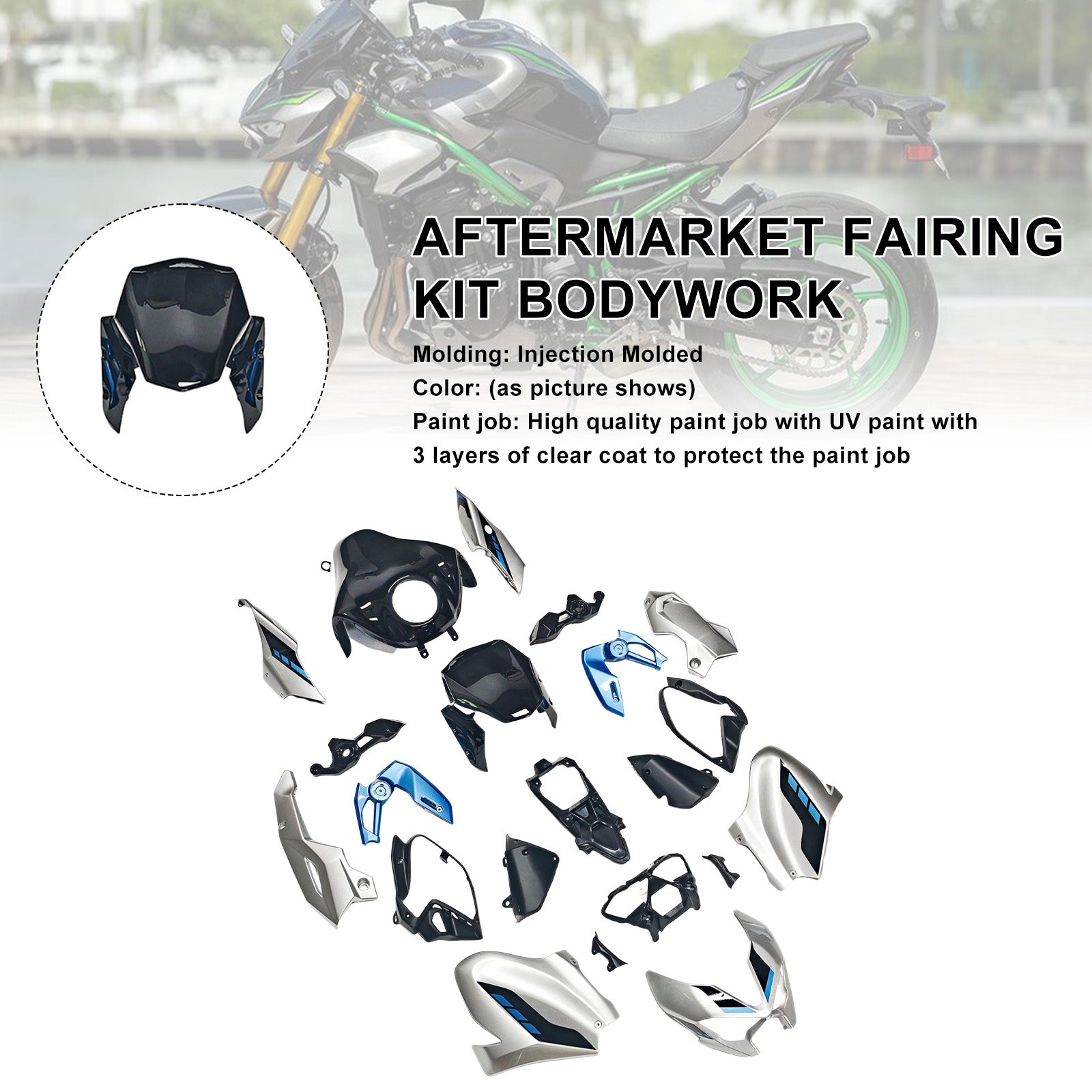 Amotopart 2025-2026 Kawasaki Z900 Fairing Kit Collection