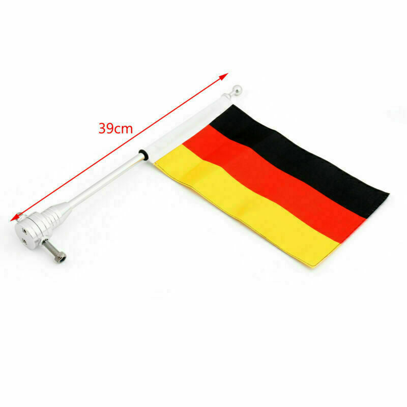 Univesal Luggage Rack Vertical Flag Pole & Germany Flag For Softail Iron 883