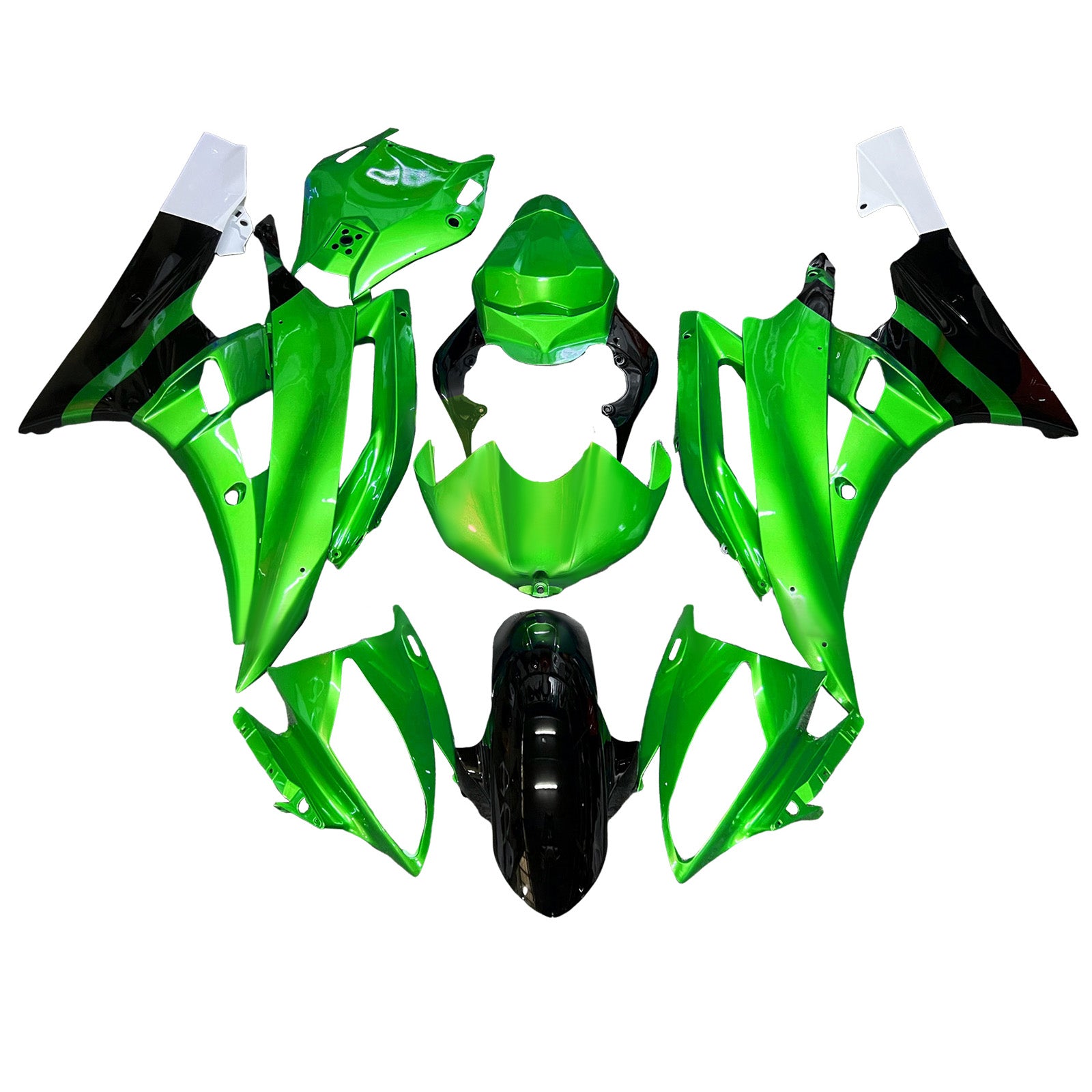 Amotopart 2006-2007 Yamaha YZF-R6 Green Fairing Kit