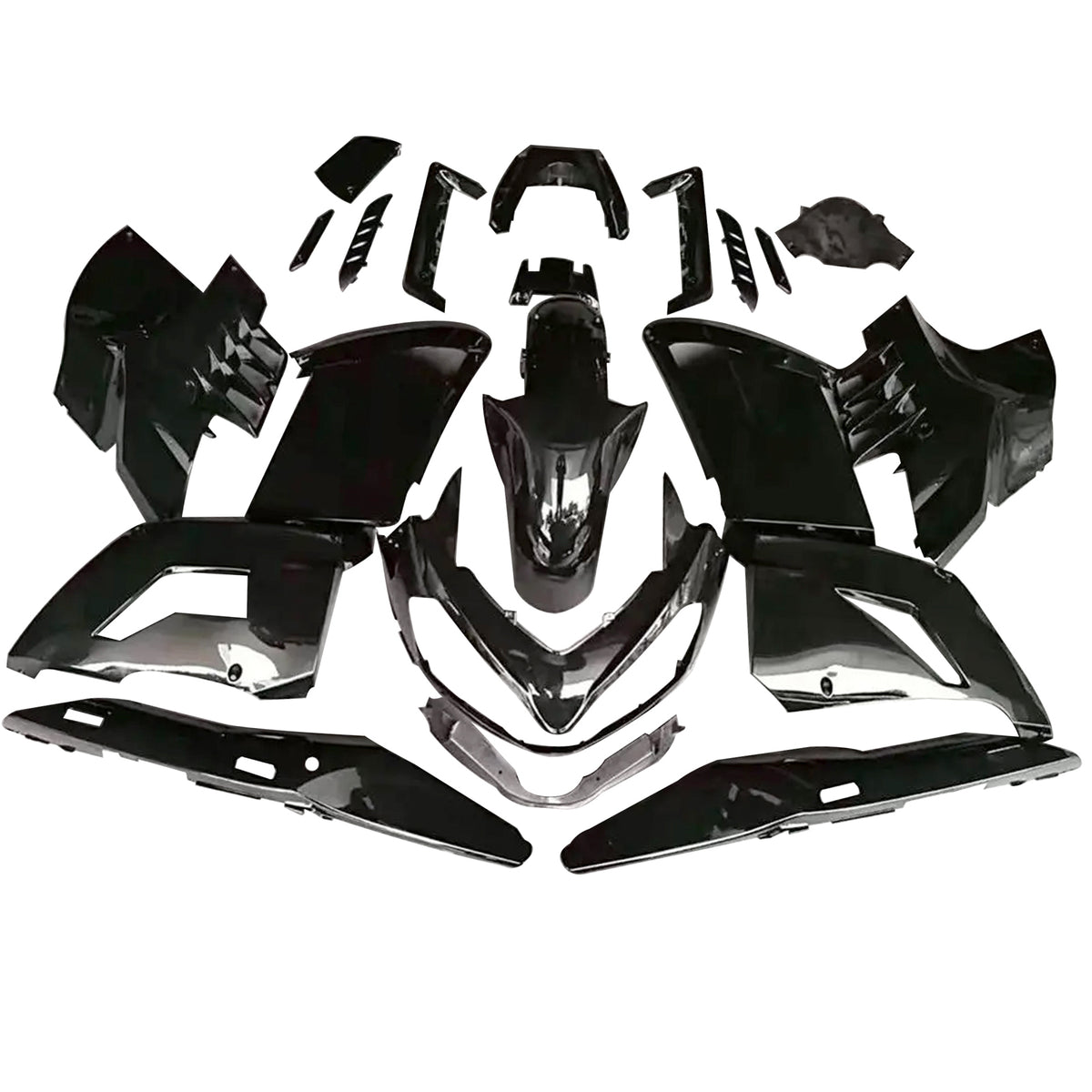 Amotopart Kit de carénage noir Kawasaki GTR1400 et ZG1400 2007-2009