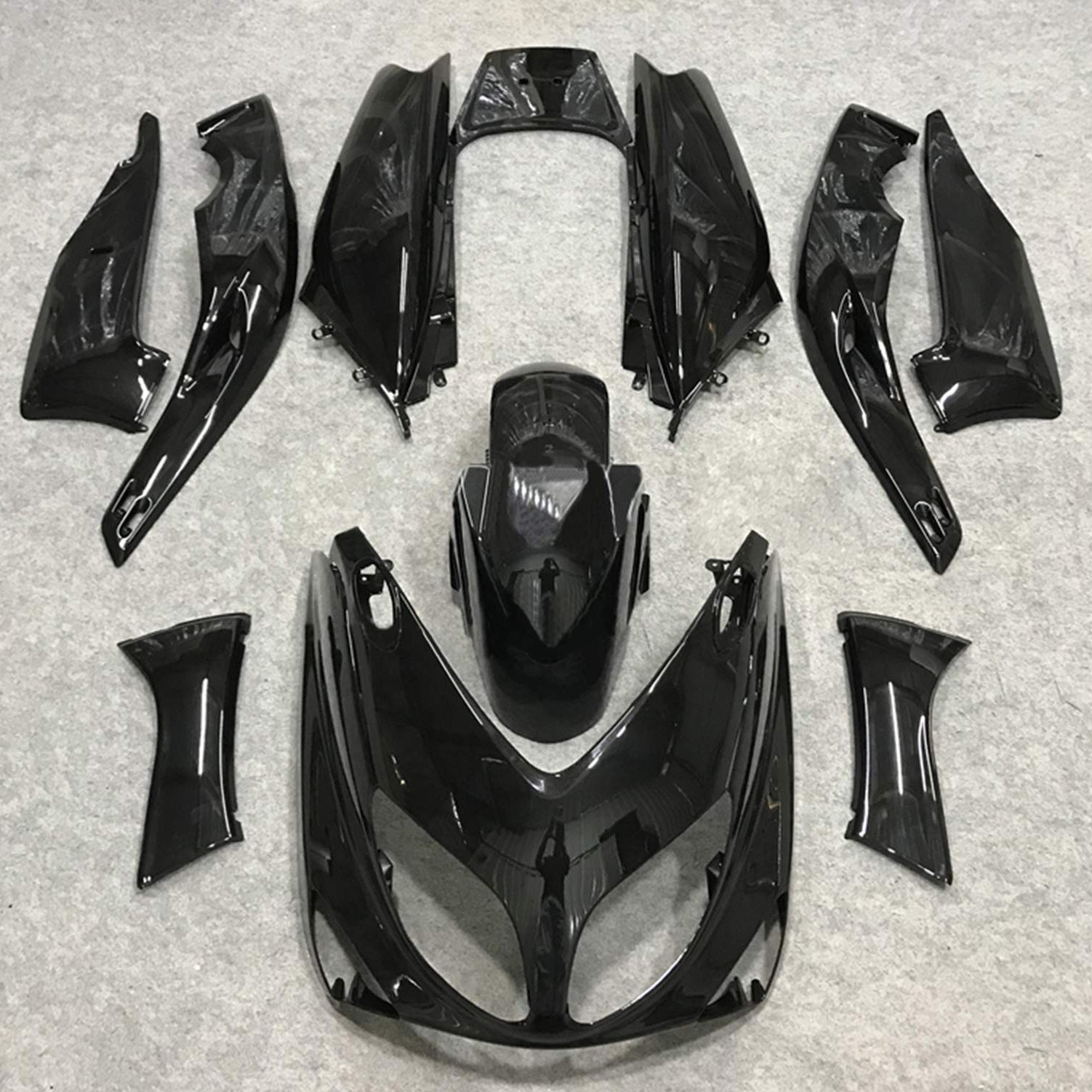 Amotopart 2001-2007 T-Max Yamaha Kit de carenado negro brillante