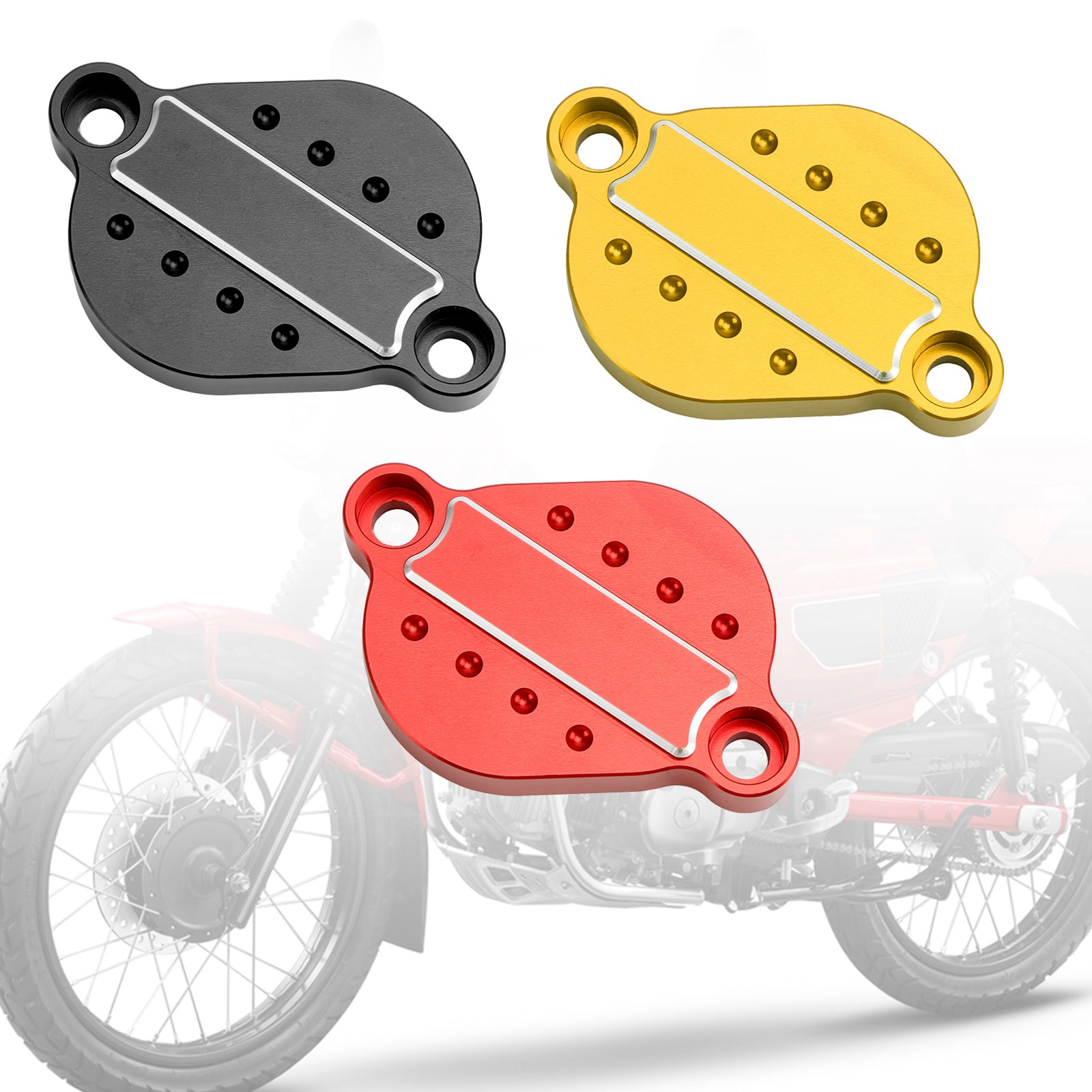 Engine Cylinder Tappet Valve Covers Cap For Honda Ct125 Cub Hunter Monkey Red