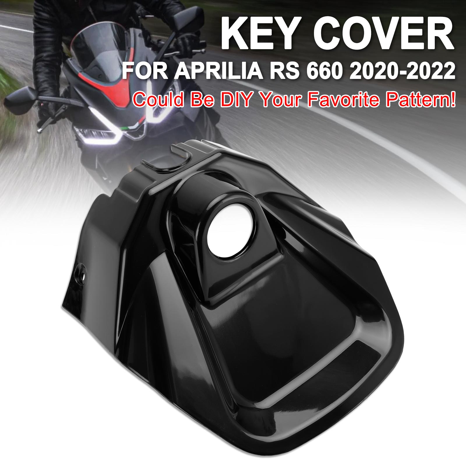 Unpainted ABS Front Key Lock Cowl Trim Cover for Aprilia RS 660 2020-2022