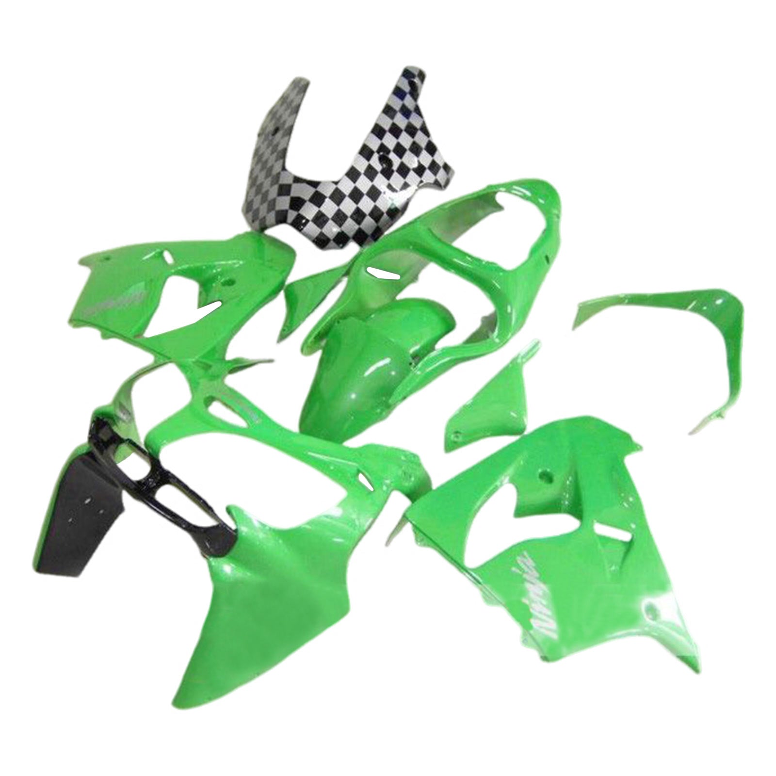 Amotopart 2000-2001 Kawasaki ZX9R Green Black Fairing Kit