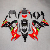 Kit carena Amotopart 2008-2010 Kawasaki ZX10R rosso e nero Style3