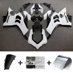 Amotopart Ducati Panigale 20-21 V4 V4S & 21-22 V4SP & 19-22 V4R Glossy Black White Fairing Kit