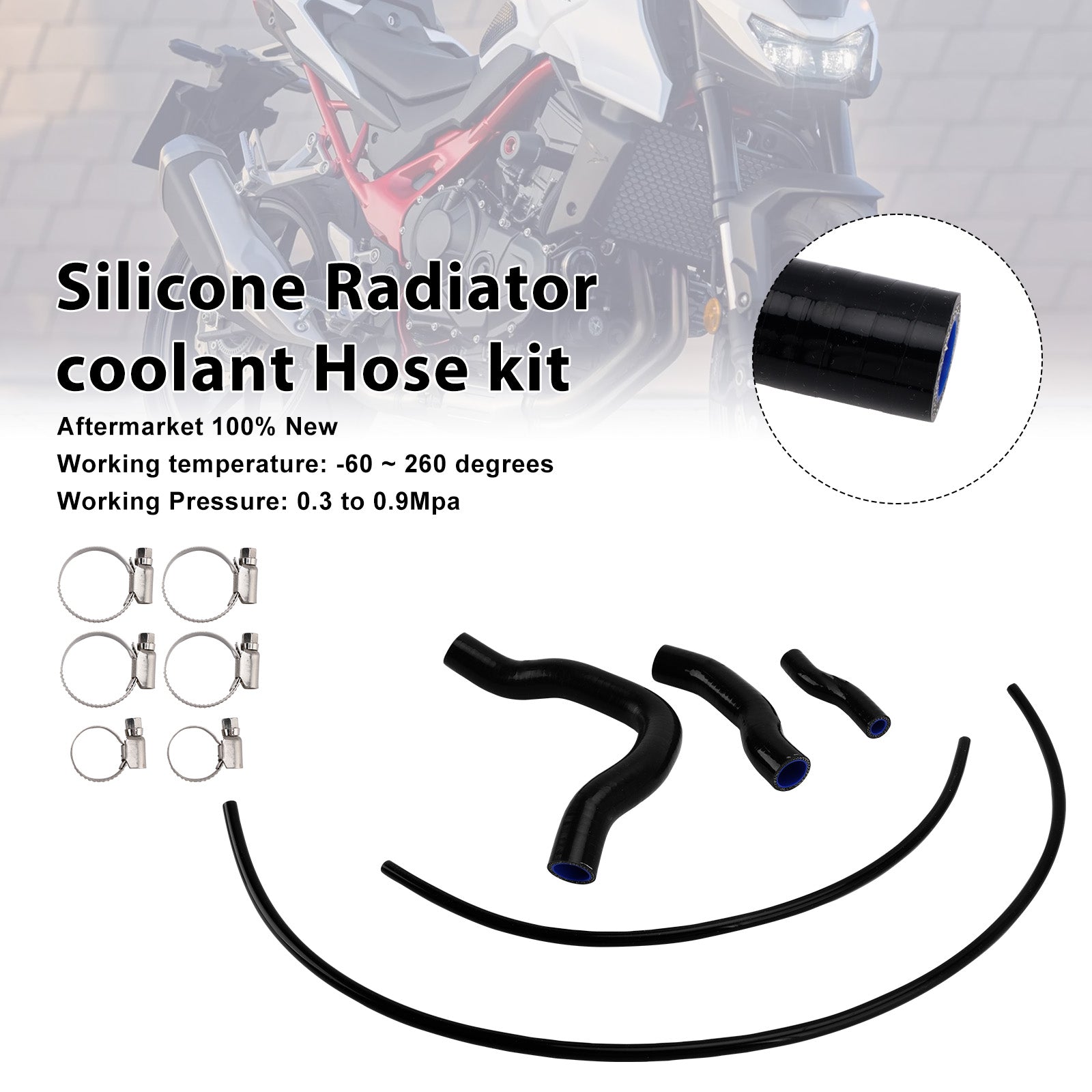 23-25 Honda CB750 Hornet XL750 Transalp Silicone Radiator coolant Hose