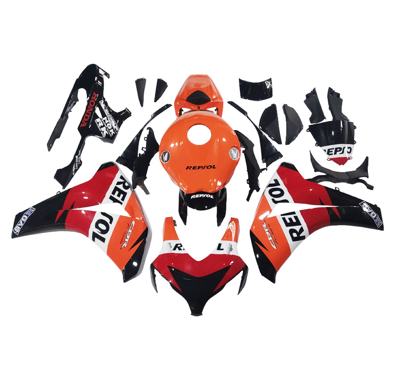 Amotopart 2008-2011 Honda CBR1000RR Orange Black Fairing Kit